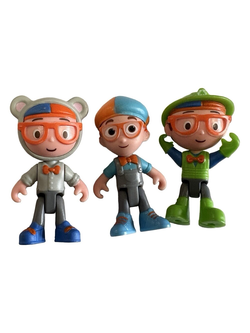 Blippi Bendables Toy Figure Lot Of 3 Colorful Jazwares